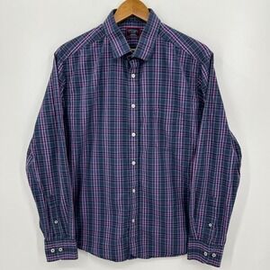 UNTUCKit Long Sleeve Button Shirt Men's XL Multicolor Plaid Print Collared Pocke